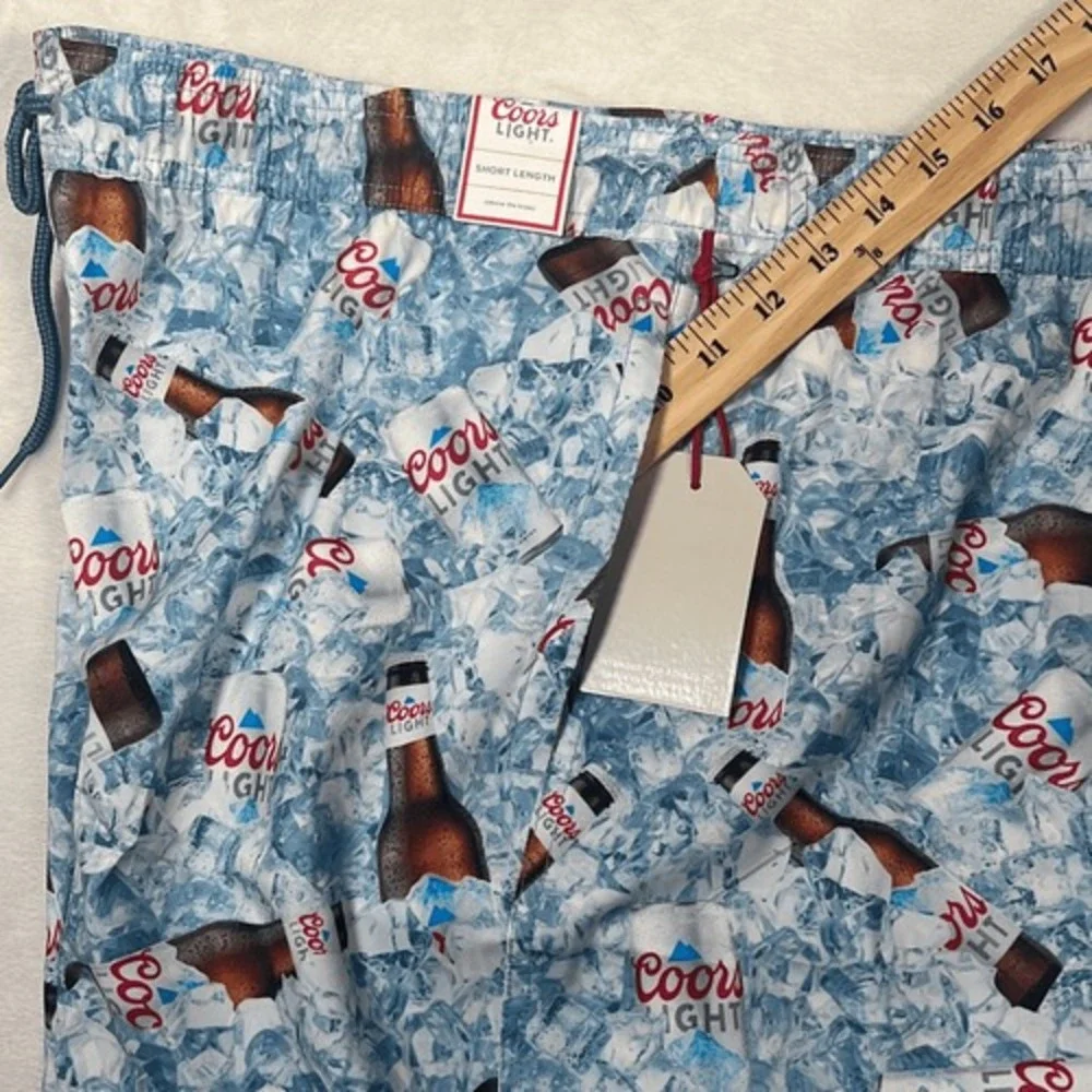 Coors Lite big & tall‎ elastic waist swim trunk New with tags Men size 2XL